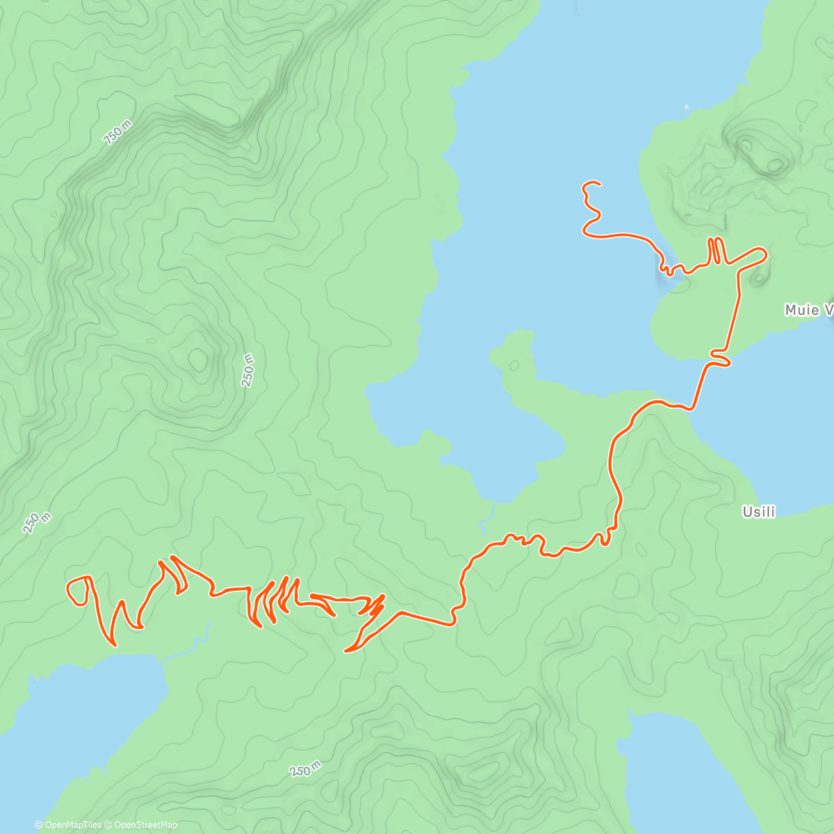 Map of the activity, Zwift - : LT1 -  5 x 20m on Tour of Fire and Ice in Watopia