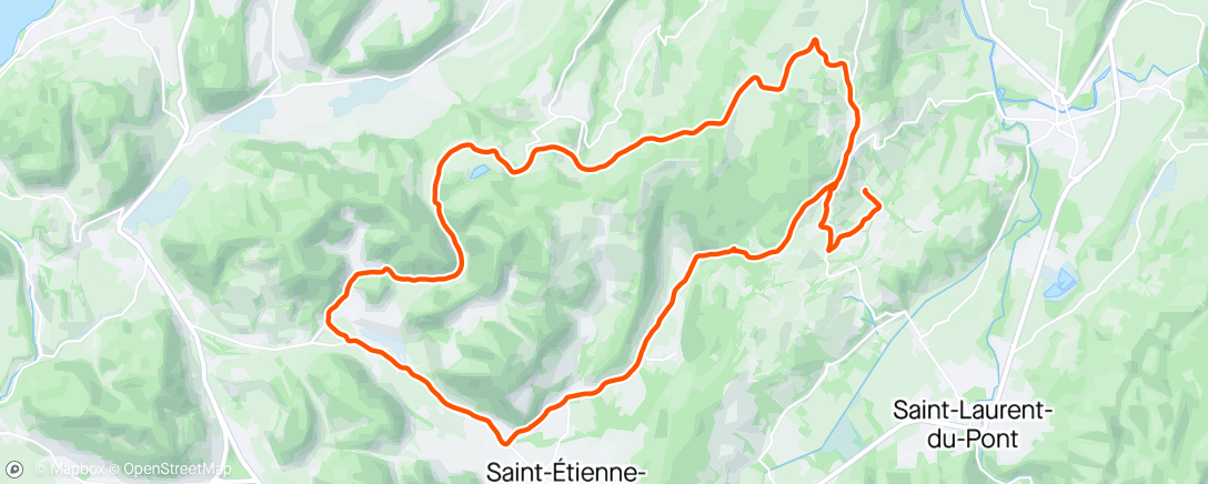 Map of the activity, Col des 1000 en boucle par St-Nicolas