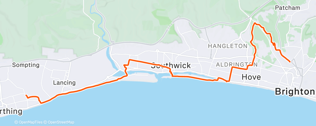 Map of the activity, Afternoon Ride