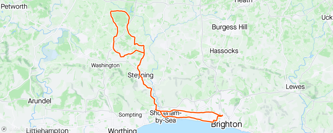 Map of the activity, Morning Ride in the Sunshine