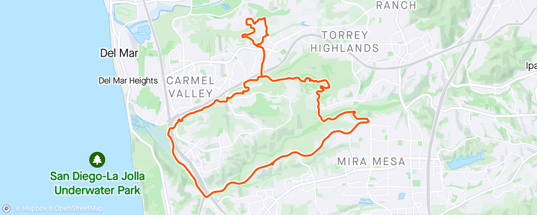 Map of the activity, Mountain Bike Ride finally
