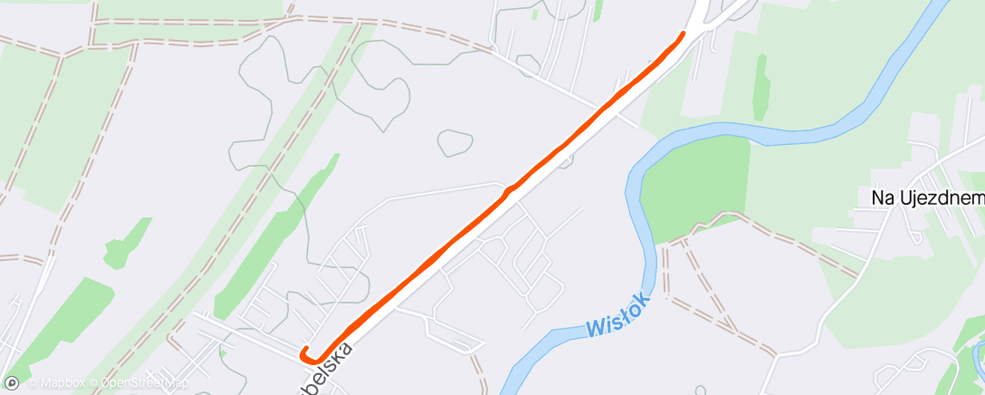 Map of the activity, Evening Run