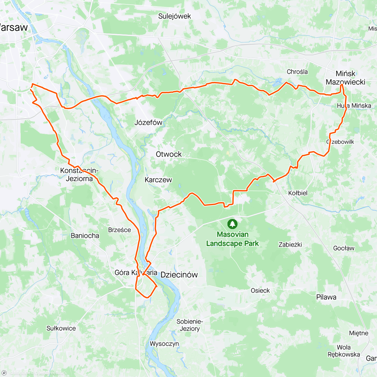 Mapa da atividade, Powrót na rower
