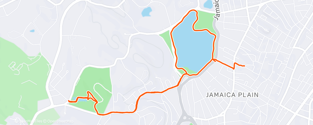 Map of the activity, Afternoon Run