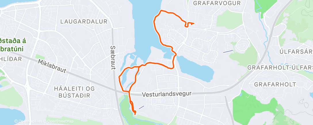 Map of the activity, Rólegt með Hlyni eftir UltraForm átök 💪