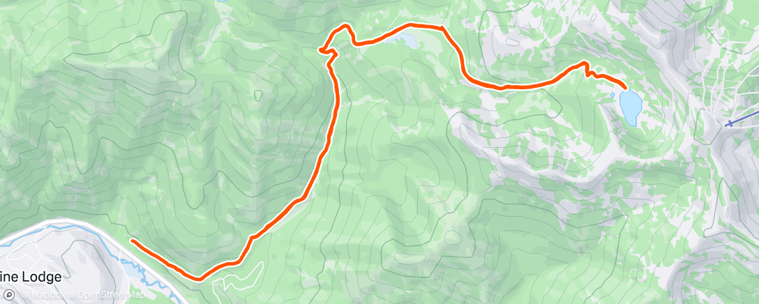 Map of the activity, Afternoon Hike