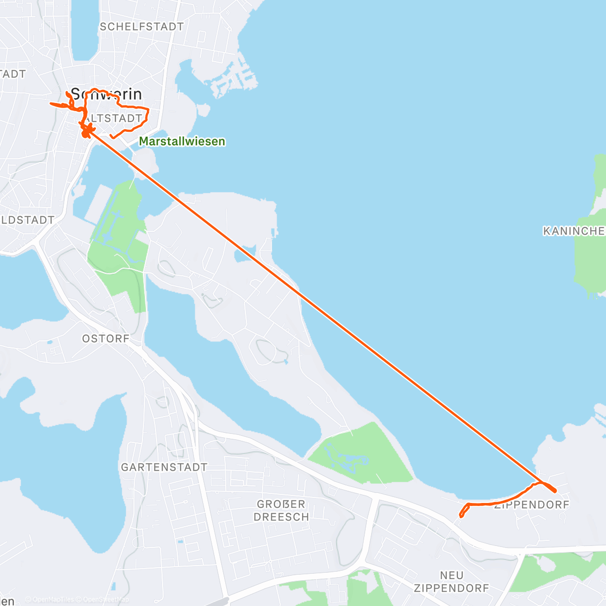 Карта физической активности (Spaziergang am Nachmittag)