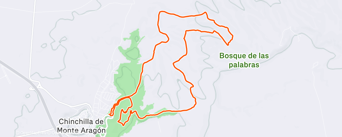 Карта физической активности (Carrera de montaña matutina)