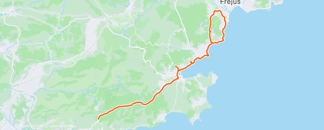 Map of the activity, Vélo du matin