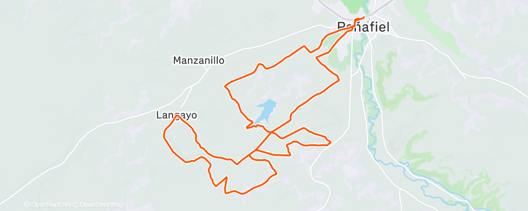 Map of the activity, Bicicleta por la tarde