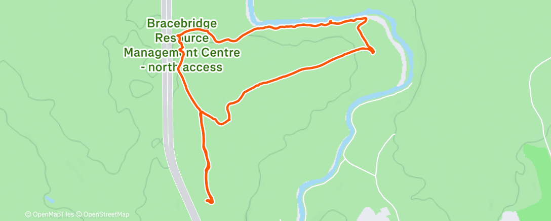 Map of the activity, Afternoon Hike