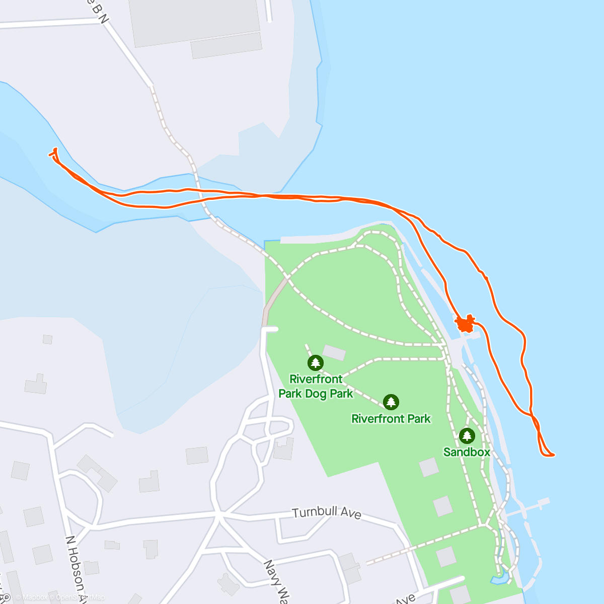 Map of the activity, Highwater Paddle