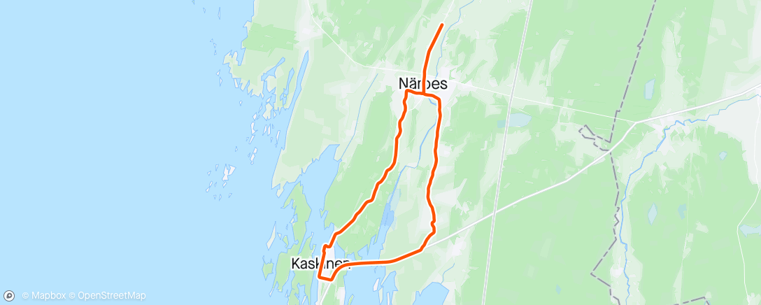 アクティビティ「Kaskö i motvind」の地図