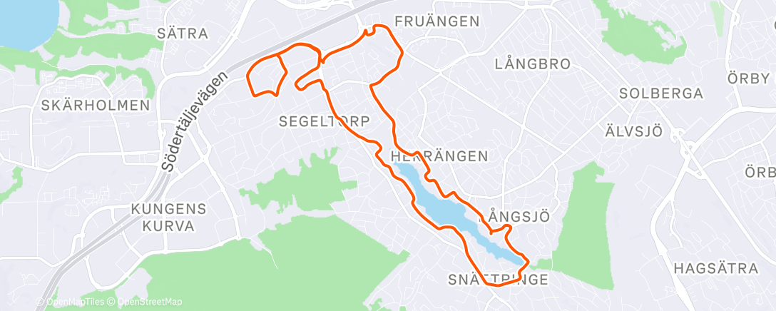 Map of the activity, Lunch Run