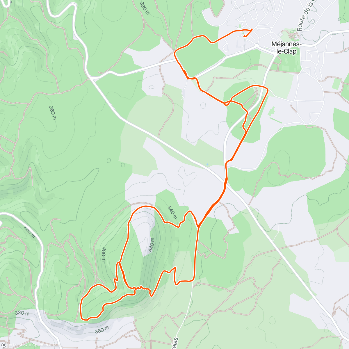 Map of the activity, Marche en après-midi