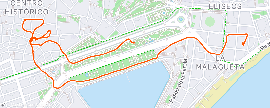 Map of the activity, Evening Walk