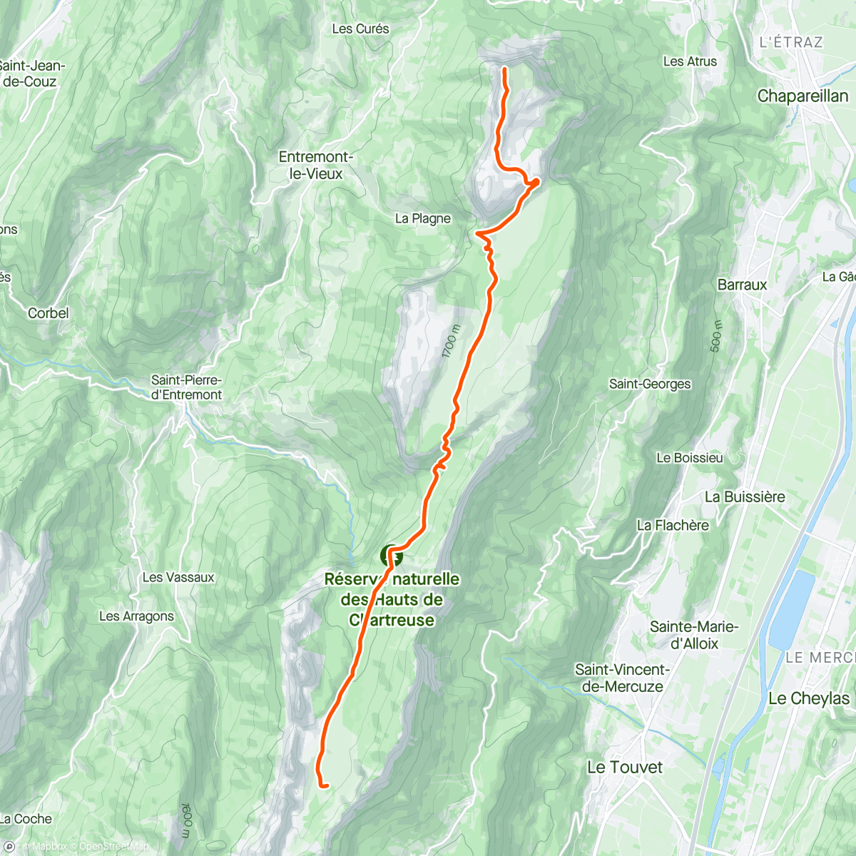 Map of the activity, Chartreuse Divide 🧚 Jour 2 | Deuxième partie : jusqu’au vallon de Marcieu 🏕️
