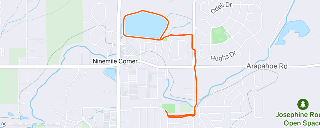 Map of the activity, Lunch Run