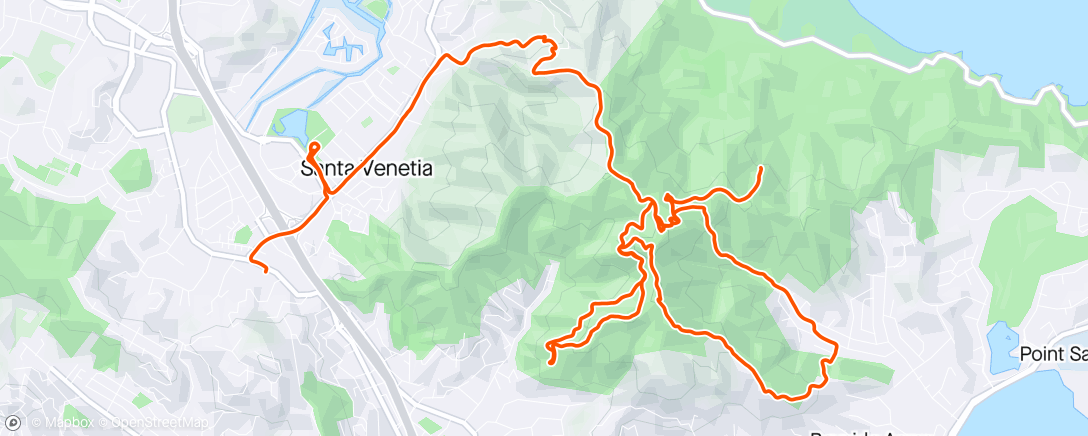 Map of the activity, San Rafael ride
