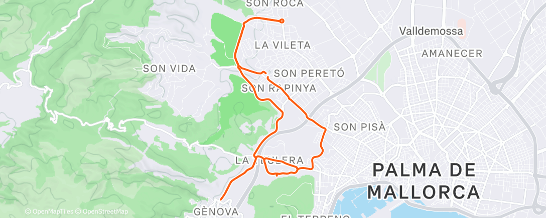 Карта физической активности (Carrera de noche)