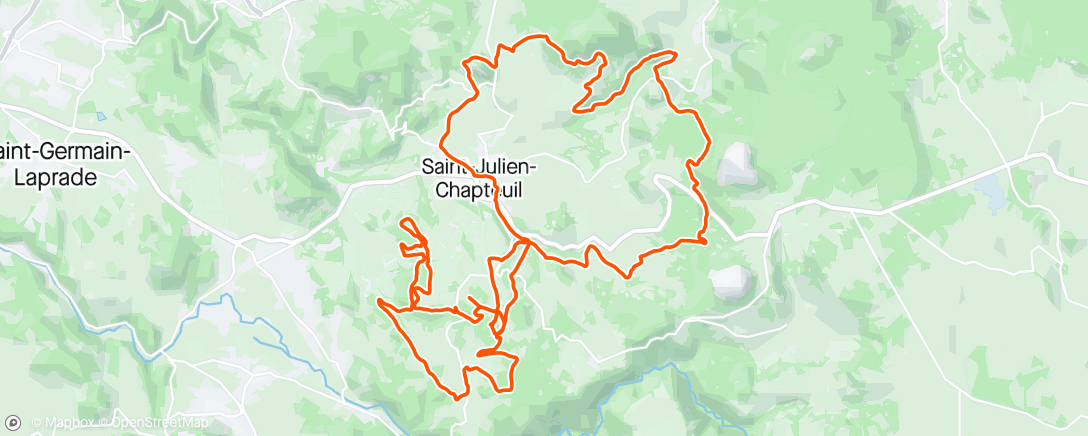 Mapa de la actividad (Traversee des sucs Saint-Julien-Chapteuil)