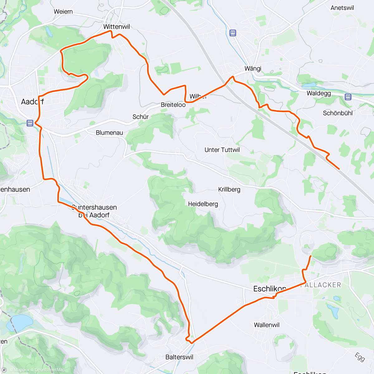 Mappa dell'attività Gravel-Fahrt am Nachmittag