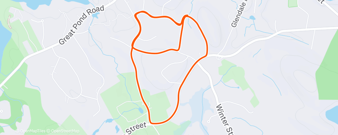 Map of the activity, Lunch Run