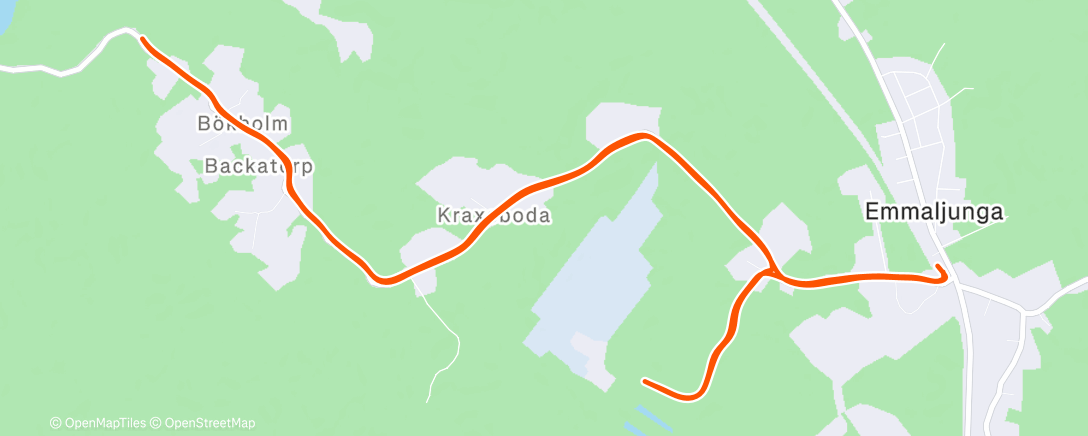 Map of the activity, Morning Run