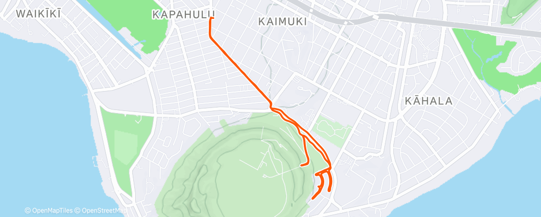 Map of the activity, Afternoon Walk