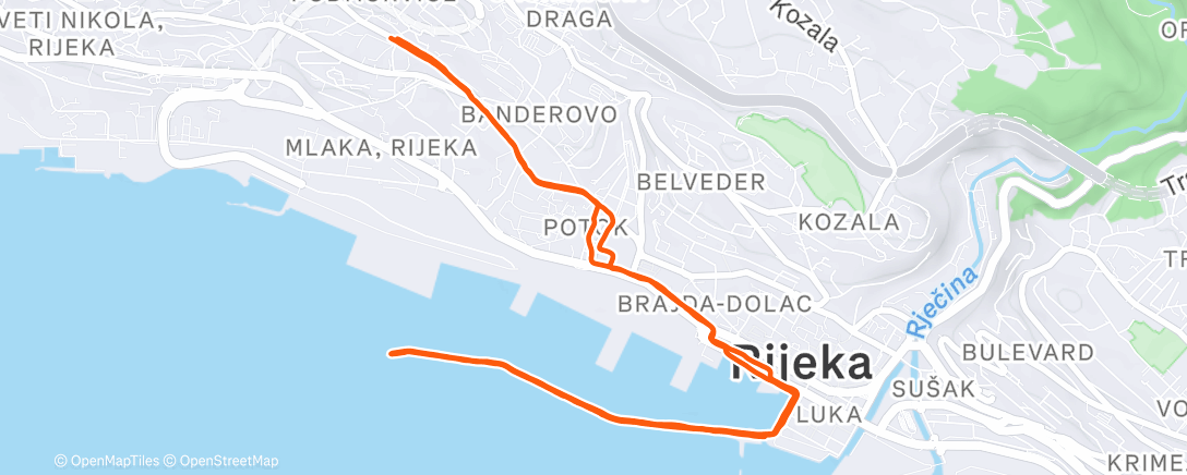 Map of the activity, 2x8x1min VO2max + 10min Tempo ⚡️🚀