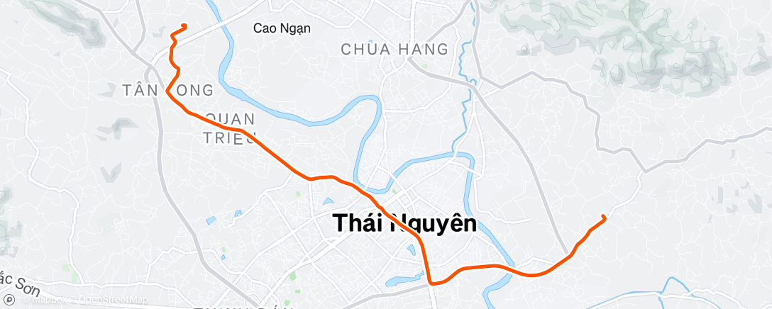 Map of the activity, Morning Run