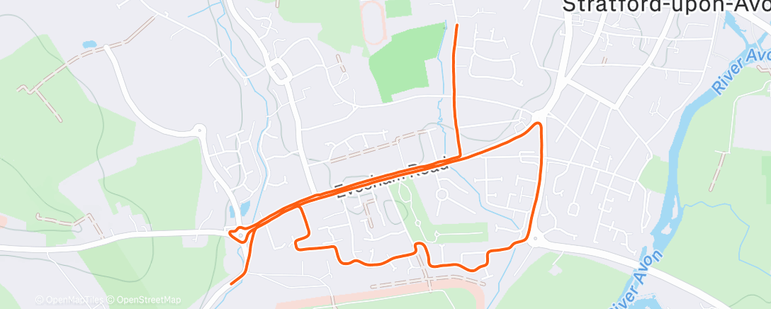Map of the activity, Tempo 5km