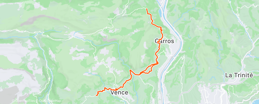 Map of the activity, Sortie vélo le matin