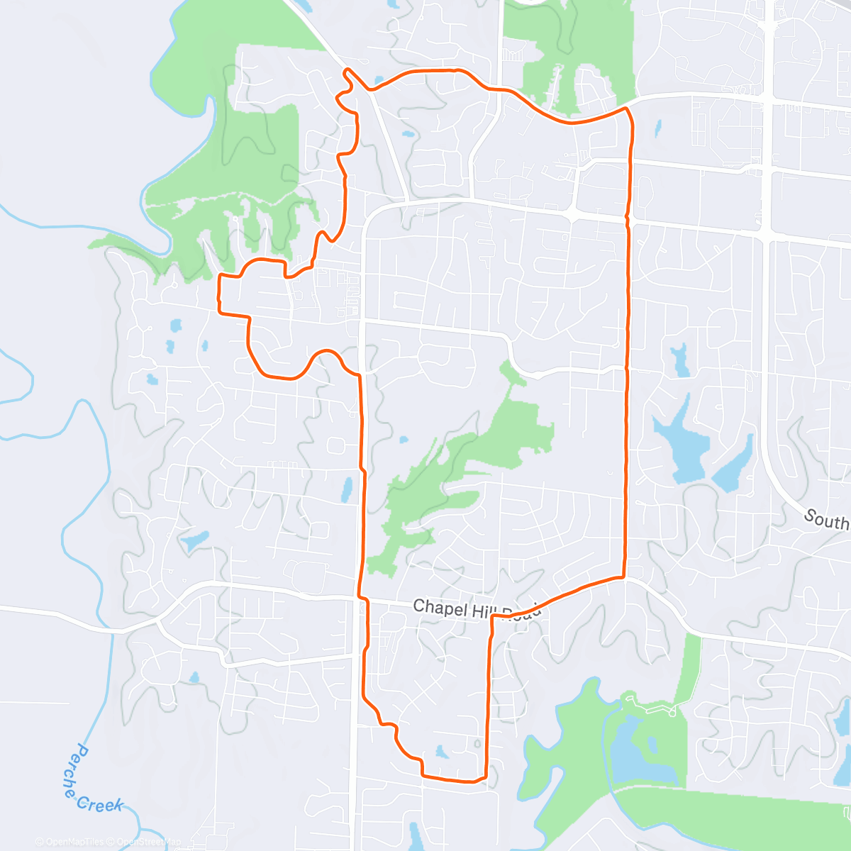Map of the activity, ☁️ Afternoon Run