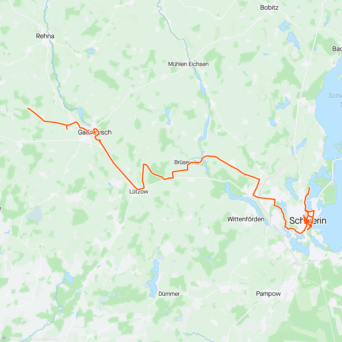 Map of the activity, Gestrand in Schwerin