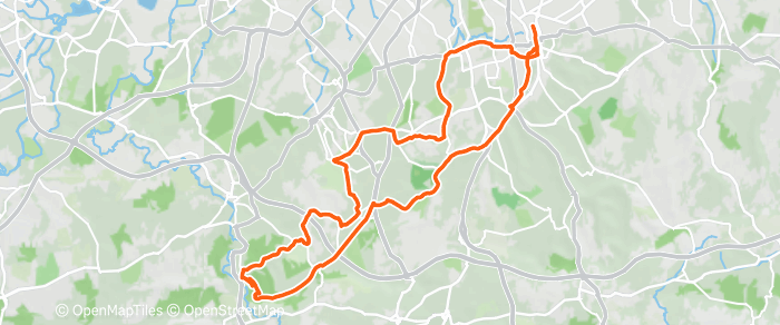 Route map for TADWORTH (CAFE AT END) – THE TREE HOUSE – G1/2 37MI 1825FT G3 34MI 1800FT