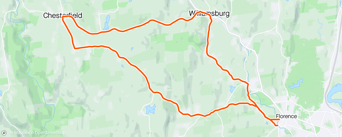 Map of the activity, First Chesterfield loop of the year