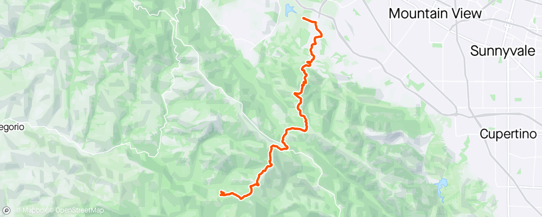 Map of the activity, Page Mill - West Alpine