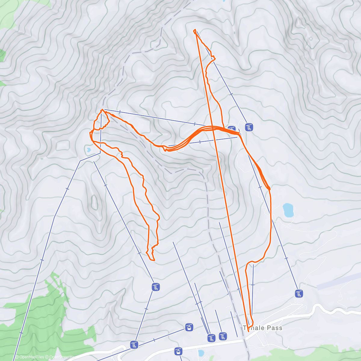 Map of the activity, Girovagando al Tonale