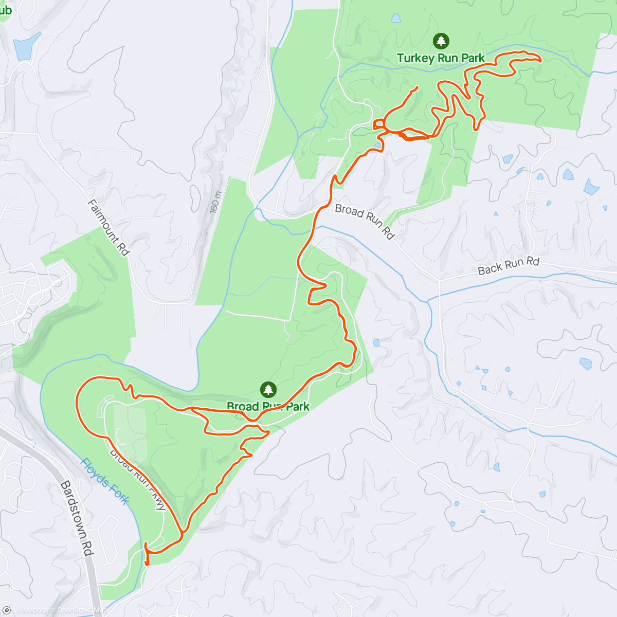 Mapa da atividade, A Little Mt Biking in Kentucky