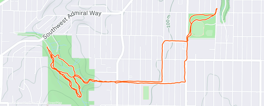 Map of the activity, Morning Run