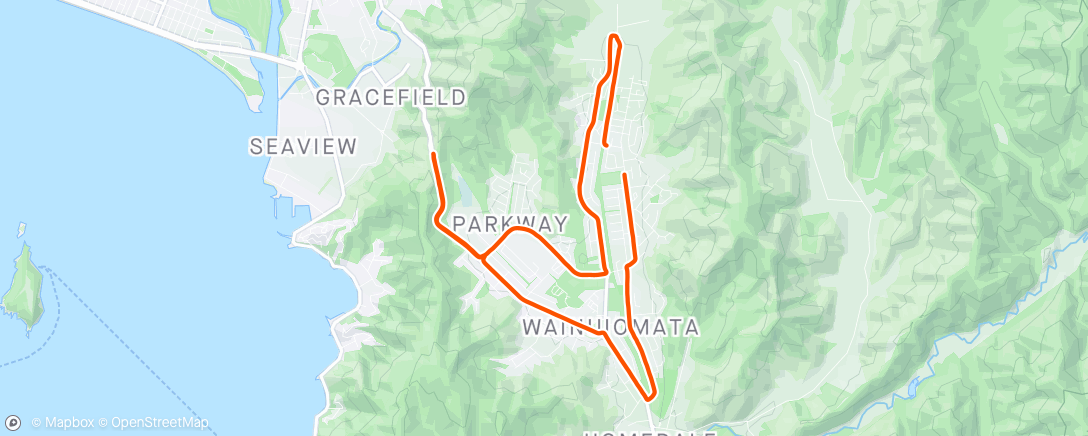 Map of the activity, Morning Ride.