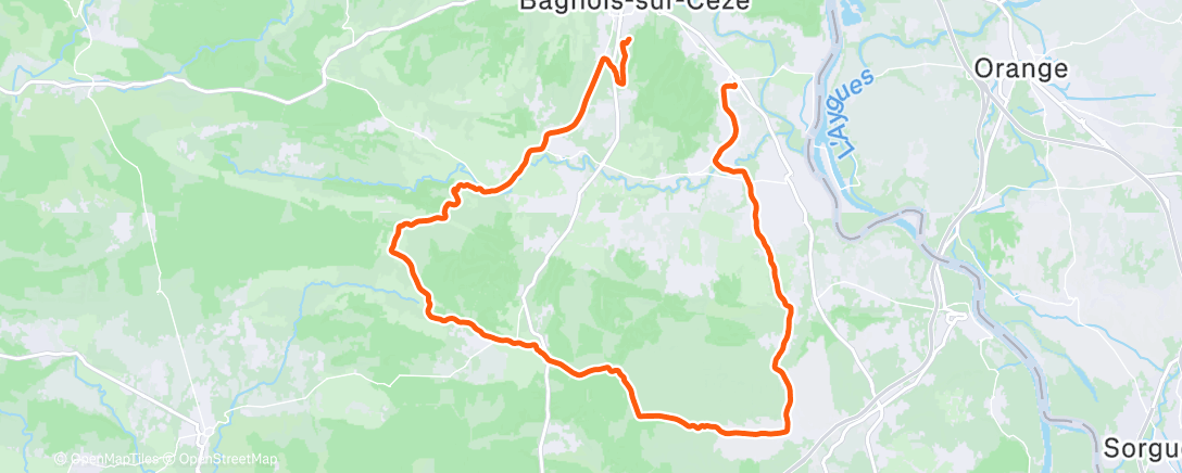 Map of the activity, Morning Ride