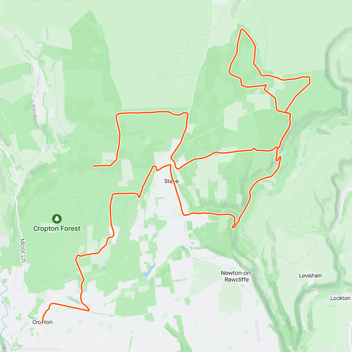 Map of the activity, Cropton