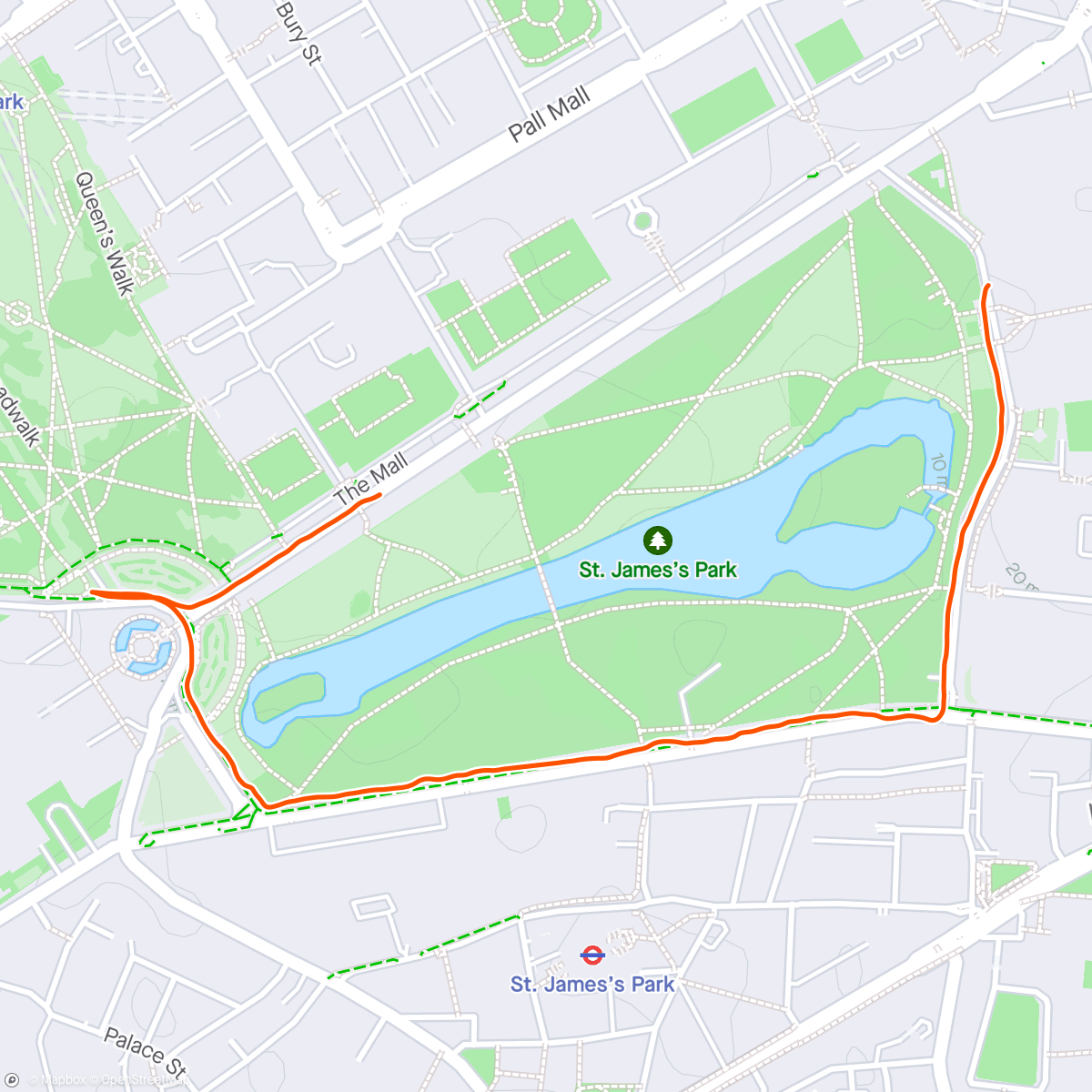 Map of the activity, London mini marathon with Elliott