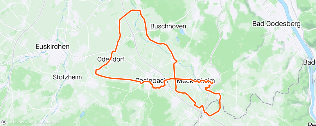 Map of the activity, Anfahren RSC Rheinbach
