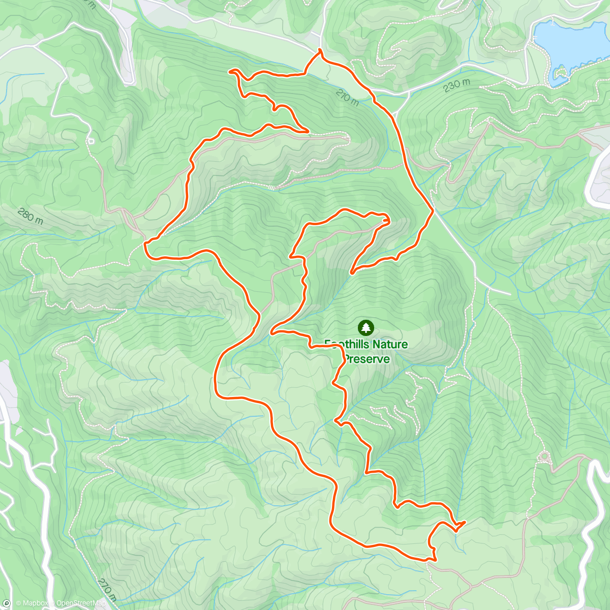 Map of the activity, Foothills with Pearl and Remy