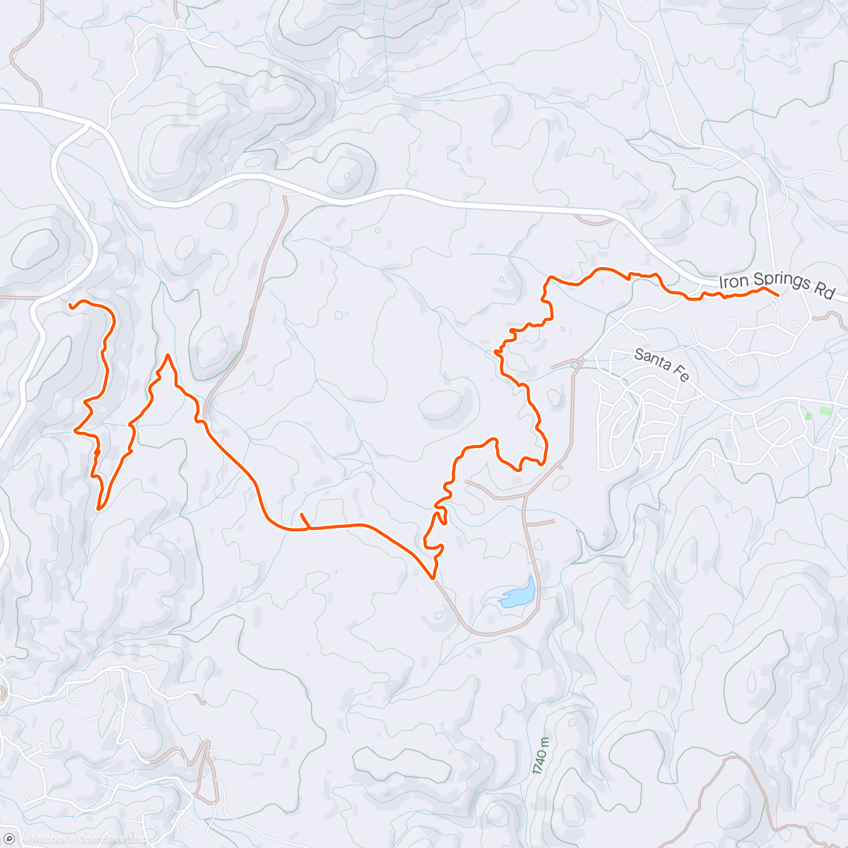 Map of the activity, Iron Springs shuttle