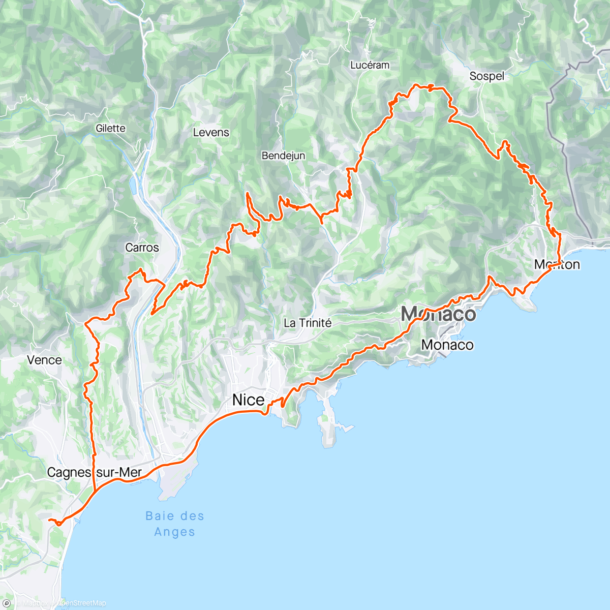 Map of the activity, 24/4/2024 Costa Azzurra 😍😍