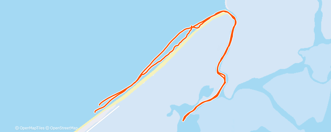 Map of the activity, Afternoon Kayaking